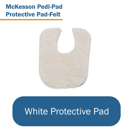 PEDI-PAD, FELT ADH WHT #105-1//8" (100/PK 50PK/CS)