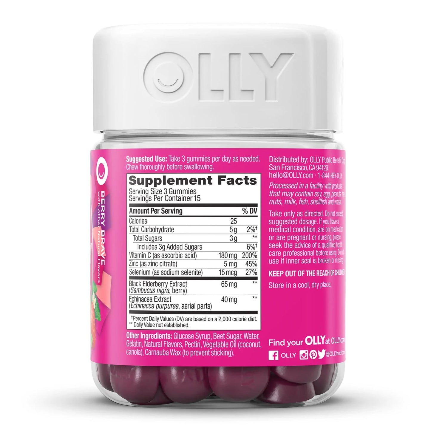 OLLY, GUMMY ACTIVE IMMUNITY BERRY BRAVE (45/BT)