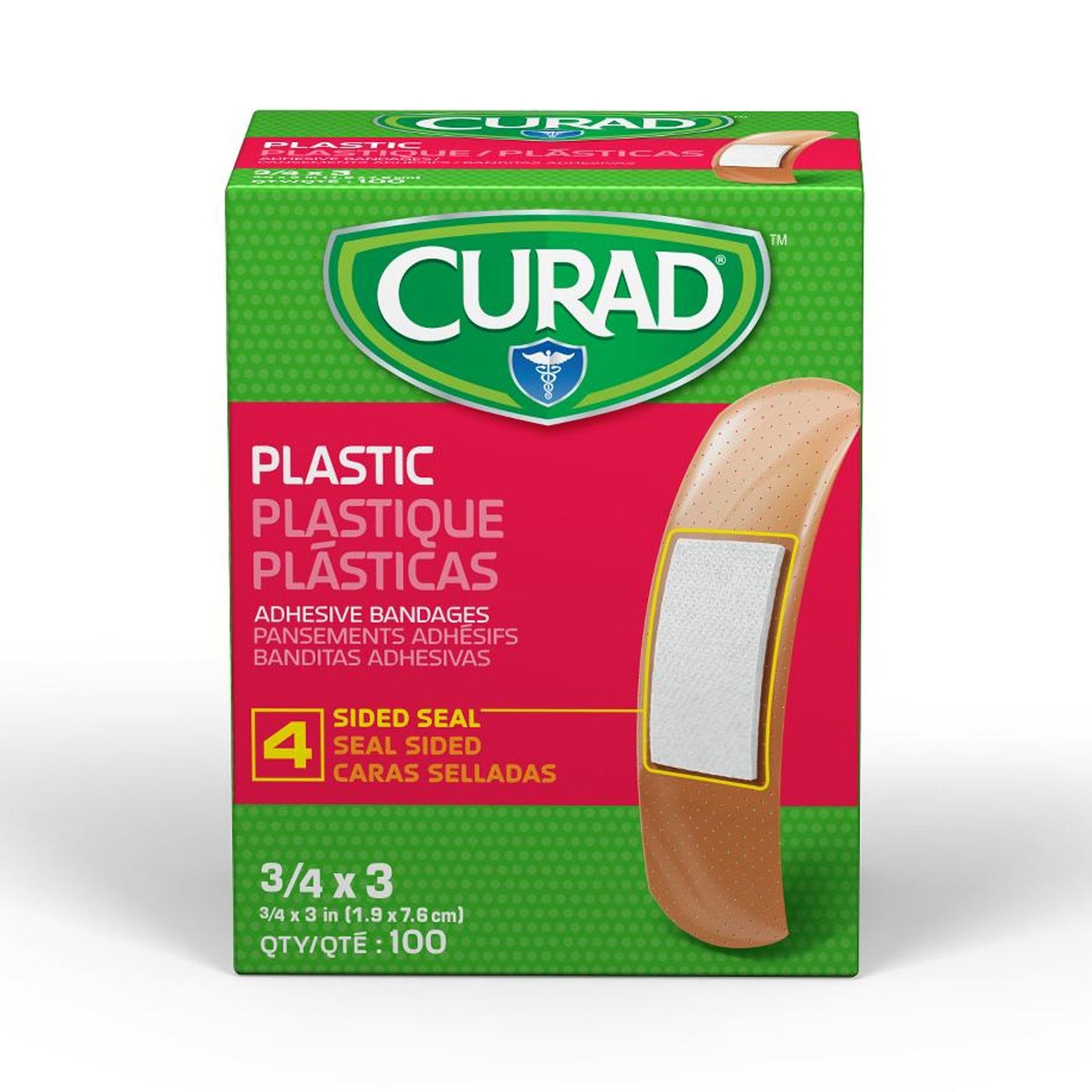 BANDAGE, ADHSV 3/4"X3" (100/BX12BX/CS)