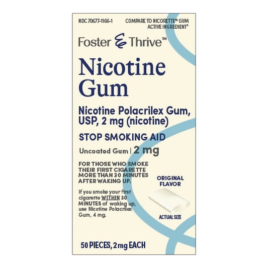 NICOTINE, GUM FT SM 2MG (50/BX)