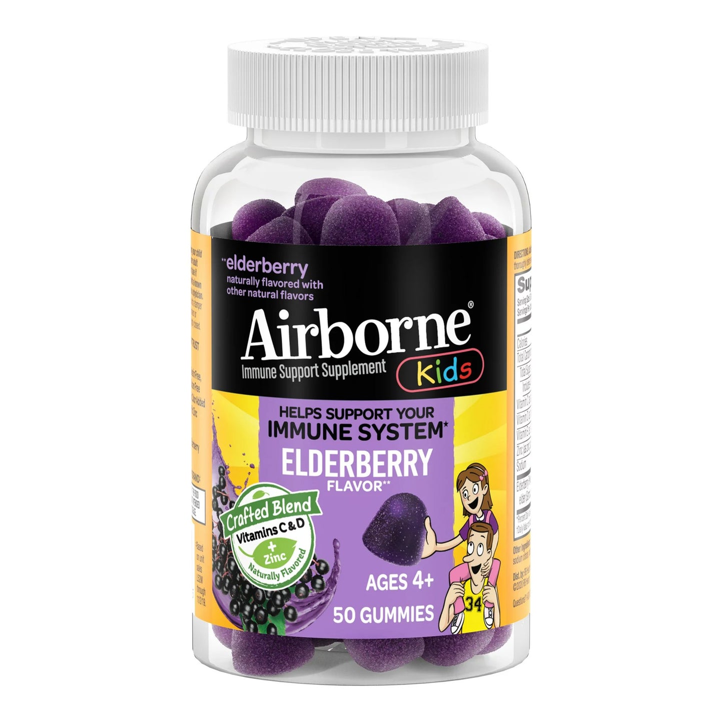 AIRBORNE, GUMMIES ELDERBERRY (50/BT)