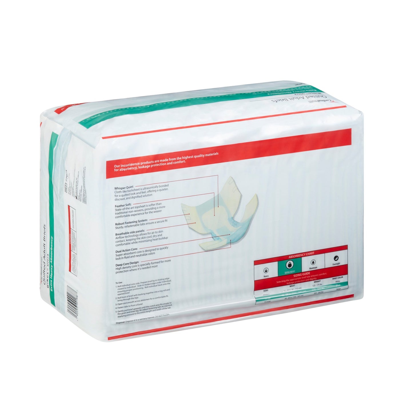 BRIEF, WINGS ULTRA QUILTED LG (18/BG 4BG/CS)