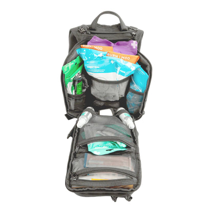 FIRST AID KIT, EMERGENCY MEDICAL RECON STD GRY