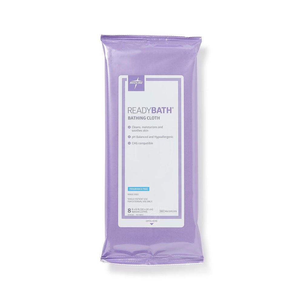 WASHCLOTH, READY BATH UNSCNTD 8"X8" (30PK/CS)