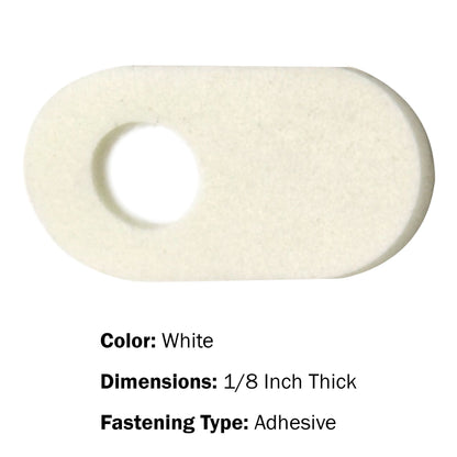 PEDI-PAD, FELT ADH WHT #101-NAARROW 1/8" (100/PK 20PK/CS)