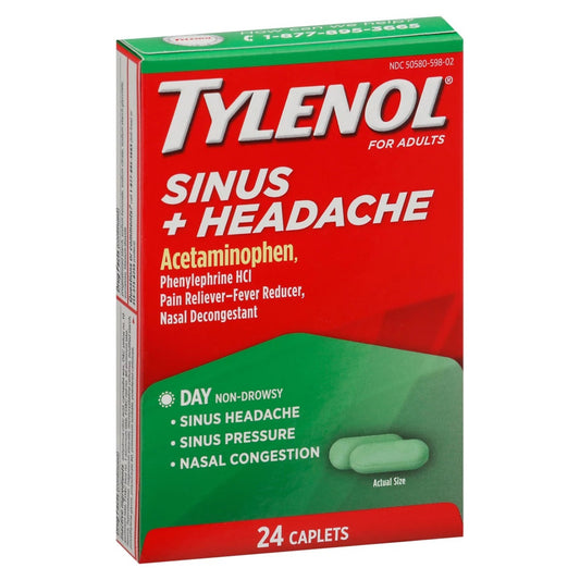 TYLENOL SINUS+HEAD DAY, TAB (24/BX)