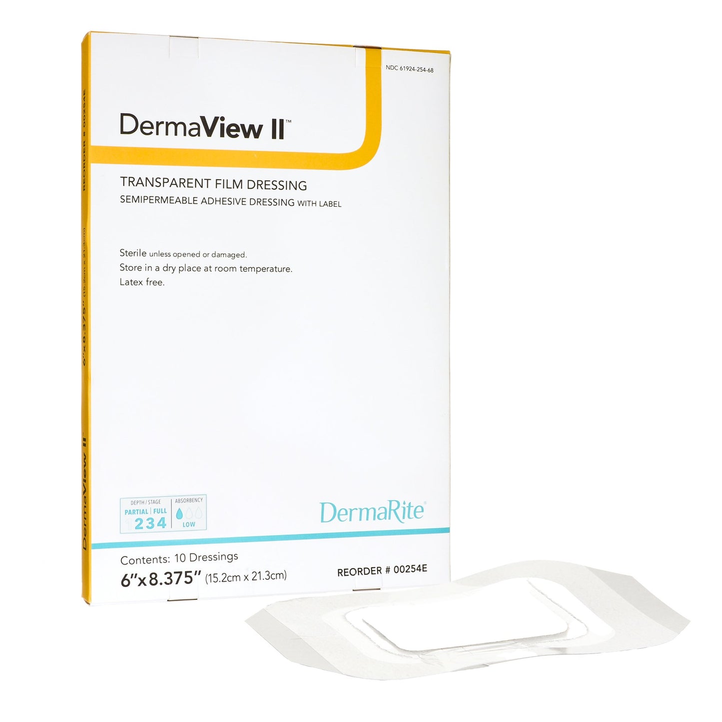 DRESSING, DERMAVIEW 6X8 (10/BX)