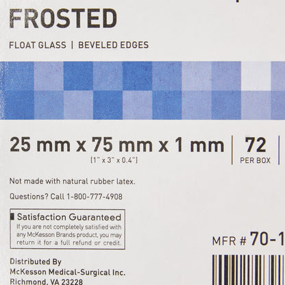 SLIDE, FROSTED PREMIUM 25X75X1MM (72/BX 20BX/CS)