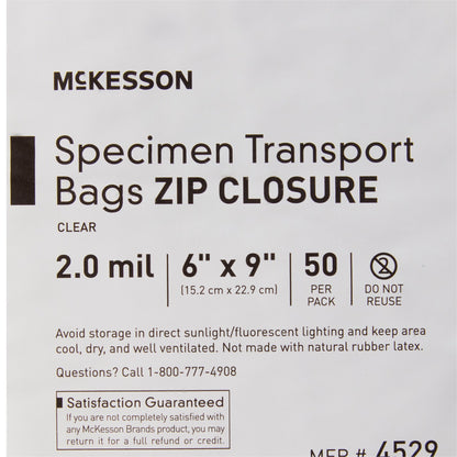 BAG, SPCMN BIOHAZ CLR 6X9 (50/BX 20BX/CS) PSSRDC