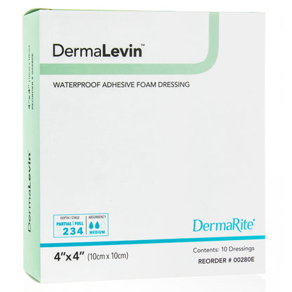 DRESSING, WND DERMALEVIN 4X4 (10/BX)