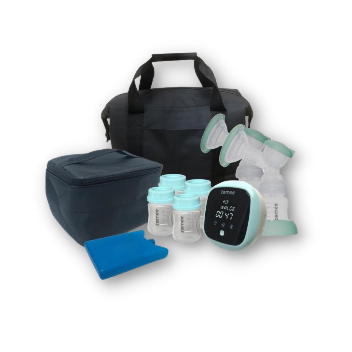 PUMP, BREAST W/TOTE/COOLER BAG/ICE PK/ZOMME WD NECK BT