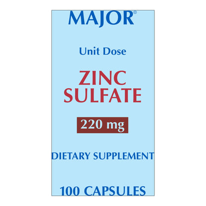 ZINC SULFATE, CAP 220MG UD (100/BX)