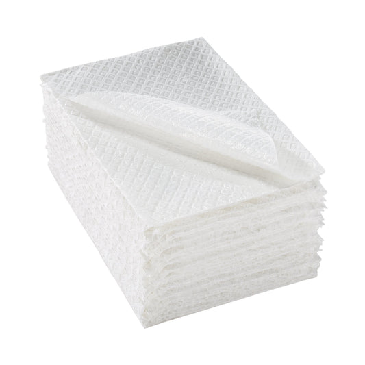 TOWEL, PRO 2PLY/POLY DIA EMB WHT 13X18 (500/CS)