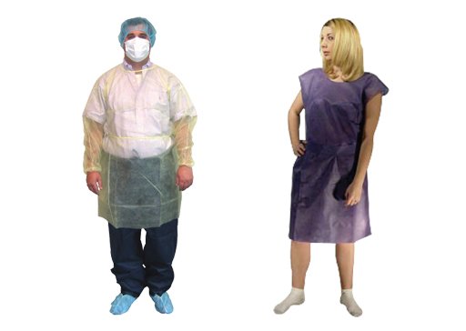 GOWN, EXAM PATIENT DK BLU 53X40 (10/BG 5BG/CS)