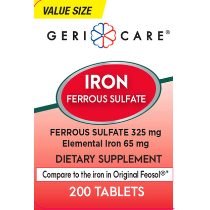 FERROUS SULFATE, TAB 5G/325MG (200/BT 12BT/CS)