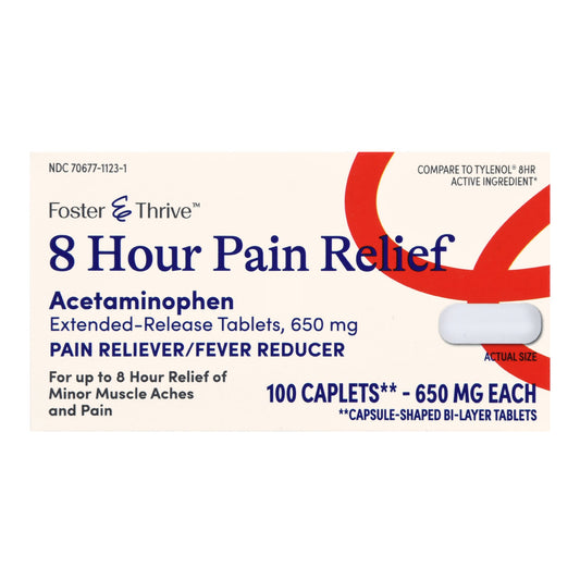 PAIN RELIEF, CAP FT 8HR 650MG (100/BT)