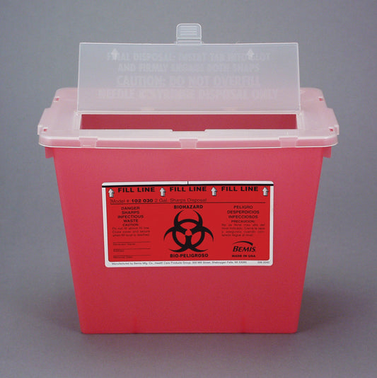 CONTAINER, SHARPS RED 2GL (30/CS)