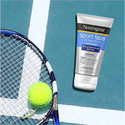SUNSCREEN, LOT NEUTROGENA SPORT FACE OIL-FREE SPF70+ 2.5OZ