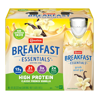 CARNATION, BREAKFAST ESSENTIALS HI PROTEIN LIQ FR VAN (6/PK