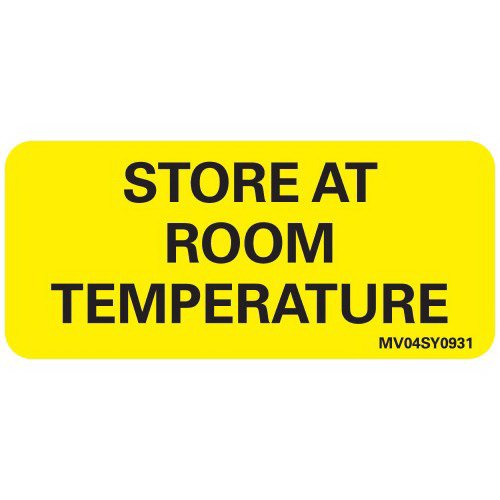 LABEL, STORE AT ROOM TEMP YLW 2 1/ 4"X1" (420/RL) PROFTP