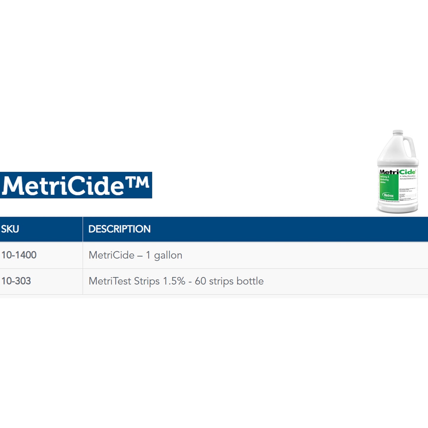 DISINFECTANT, METRICIDE 14DAY GLUTARALDEHYDE 1GL (4/CS)