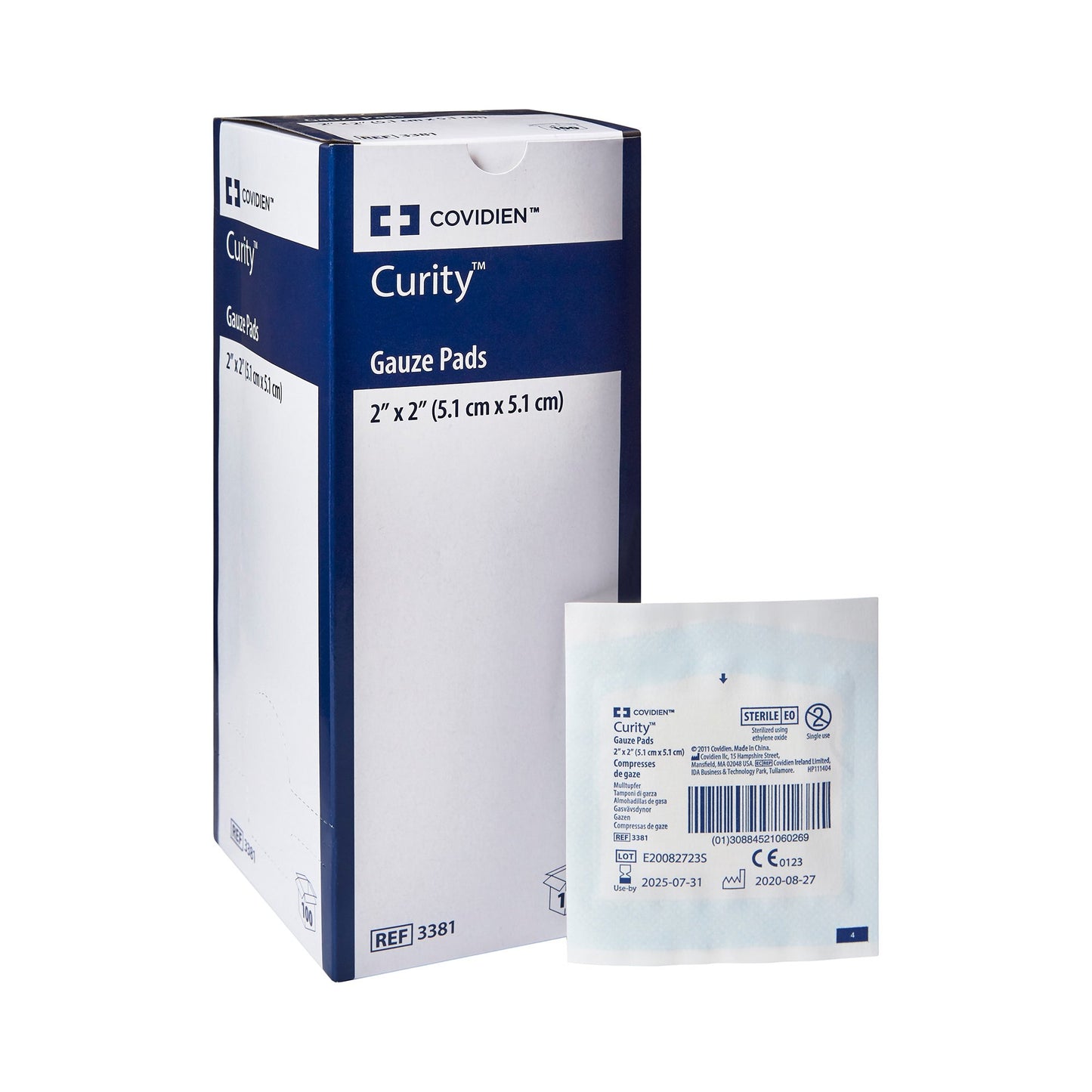 SPONGE, GAUZE 12PLY STR 2"X2" (1/PK 100PK/CT)