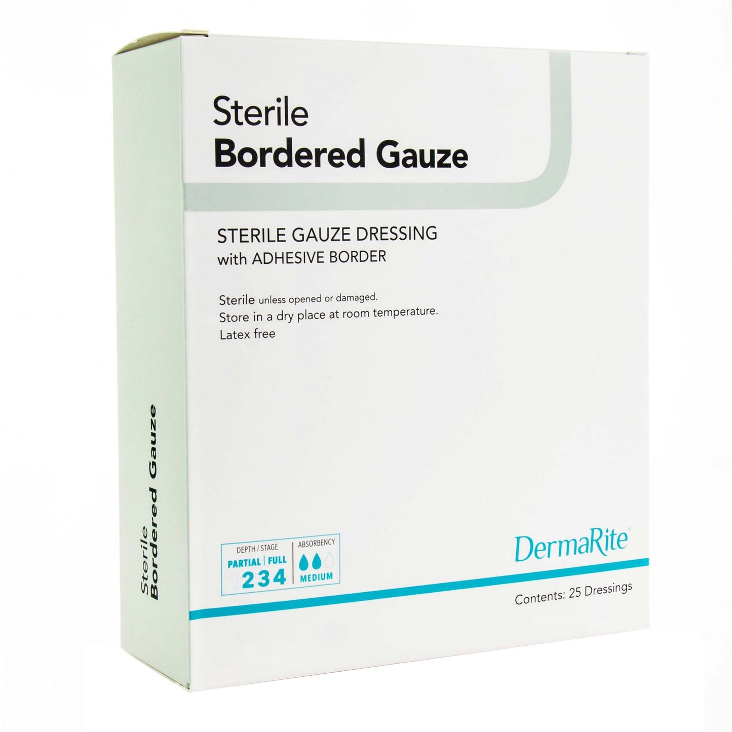 GAUZE, BORDERED STERILE ISLAND4X5 (25/BX)