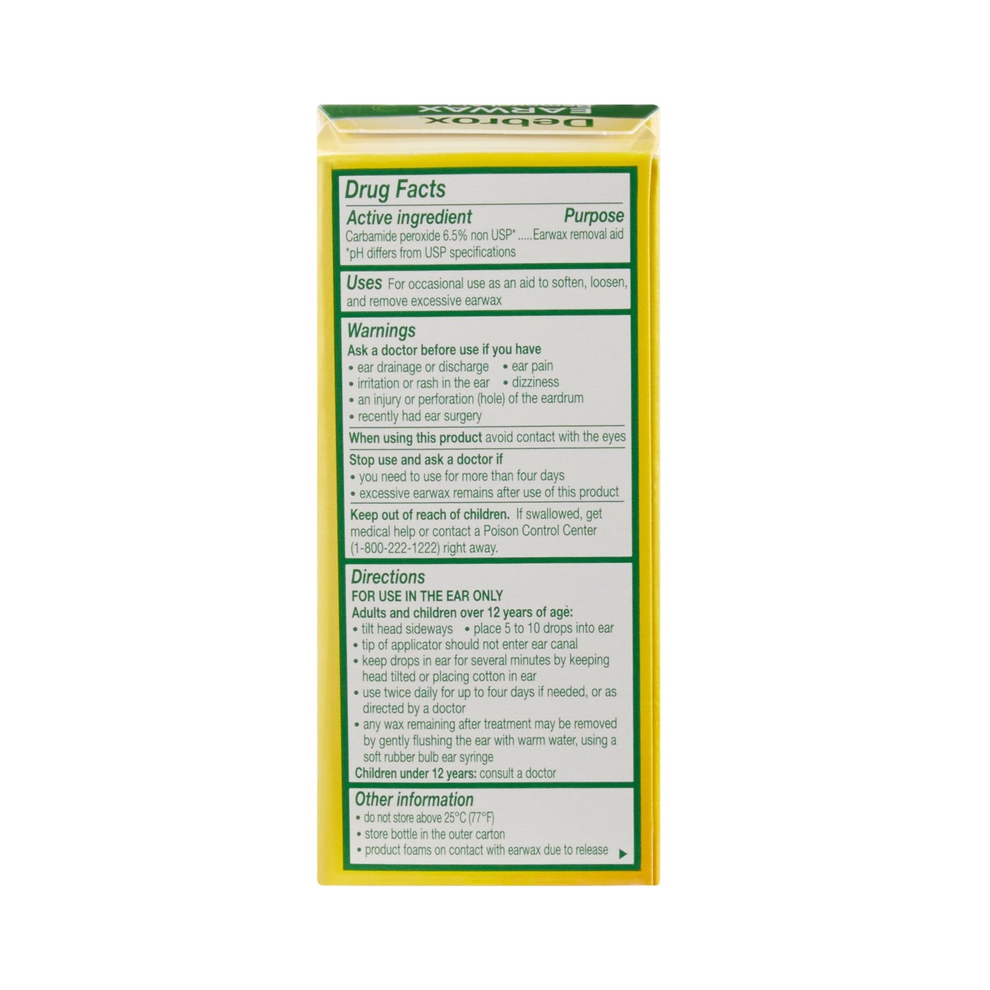 DEBROX, DRP 6.5% 0.5OZ 9GLAXO