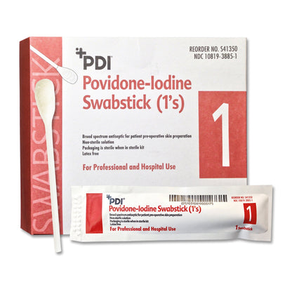 SWABSTICK, PVP PREP 1'S (50/BX)