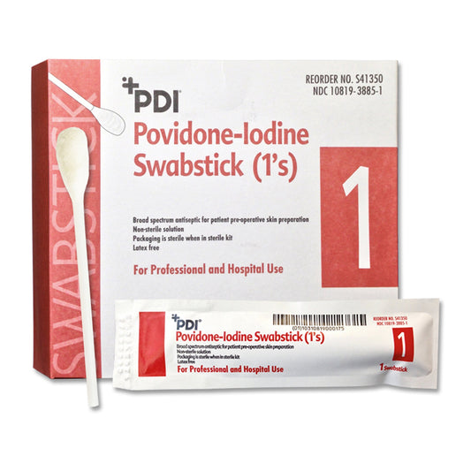 SWABSTICK, PVP PREP 1'S (50/BX)