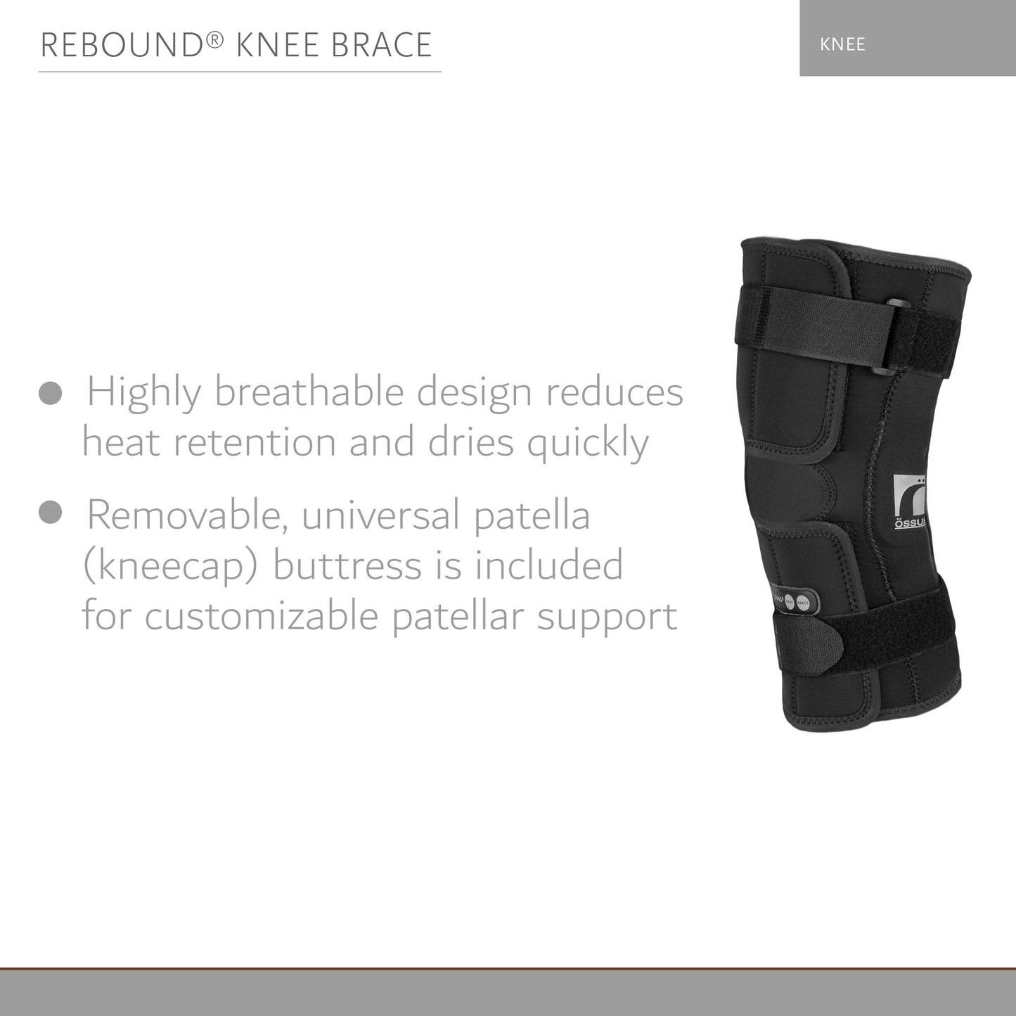 KNEE BRACE, REBOUND POLY WRAP SHORT XLG