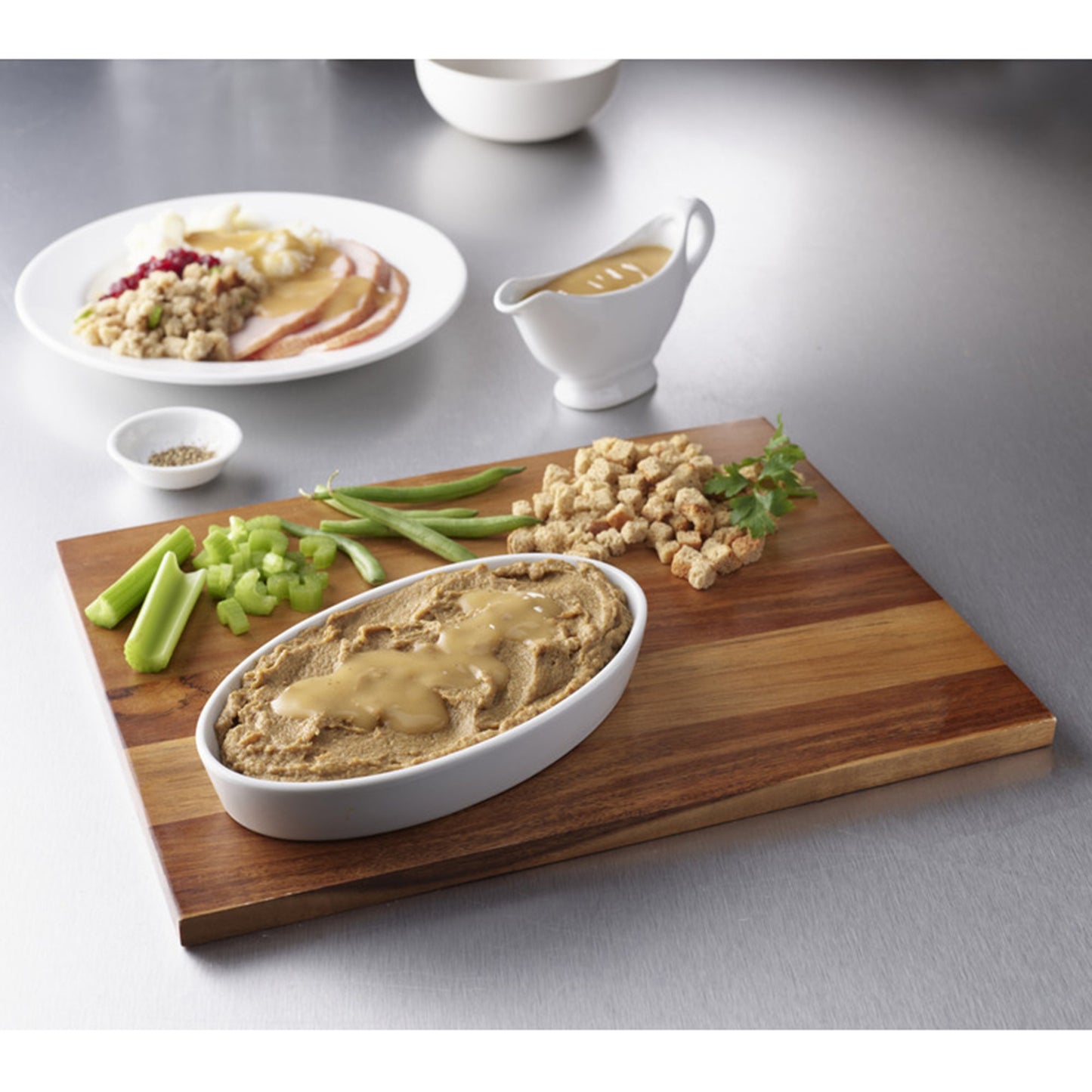 THICK&EASY, PUREE TURKEY W/STUFFING/GRN BEANS (7/CS) DMNDCR