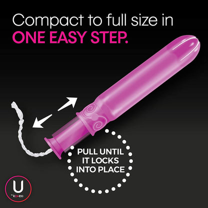TAMPON, U BY KOTEX CLICK SUPERPREM REG ABSRB (16/PK 8PK/CS)