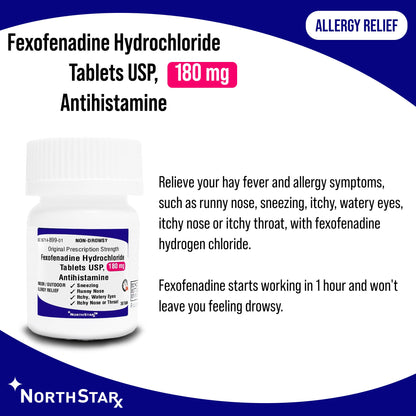 FEXOFENADINE HCL, TAB 180MG (30/BT)
