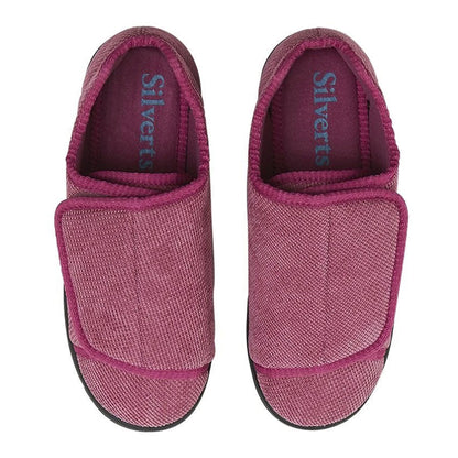 SLIPPER, SILVERTS EASY CLOSUREDUSTY ROSE 2XWIDE SZ10