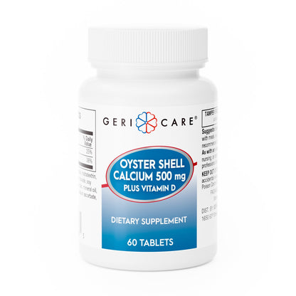 OYSTER SHELL CALCIUM, TAB 500MG +VITMN D3 200IU (60/BT)