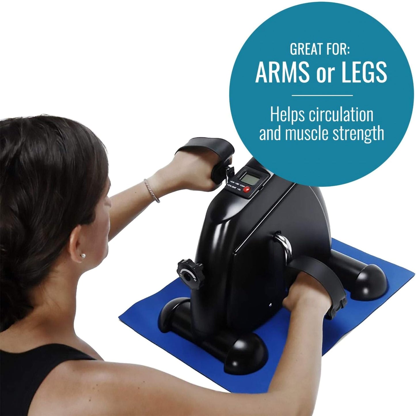BIKE, FITNESS DMI MINI EXERCISE CYCLE W/MAT BLK
