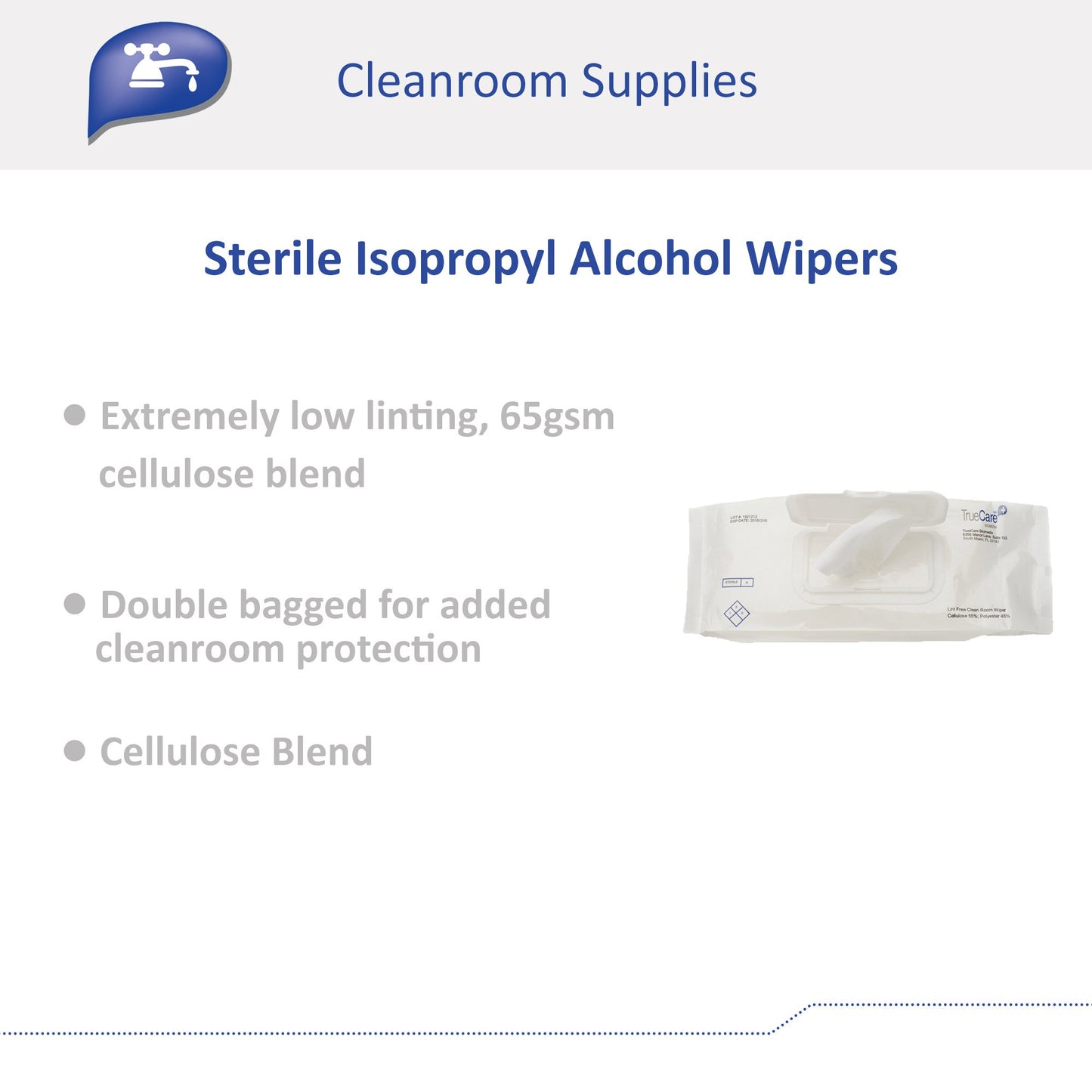 WIPE, WET ISOPROPYL ALCOHOL STR 9"X9" (30/PK 24PK/CS)