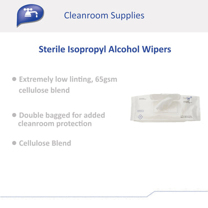 WIPE, WET ISOPROPYL ALCOHOL STR 9"X9" (30/PK 24PK/CS)
