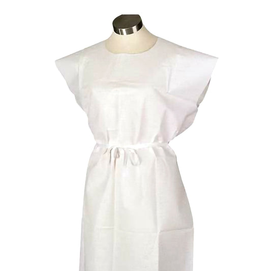 GOWN EXAM 30X42 WHT TPT 50/CS