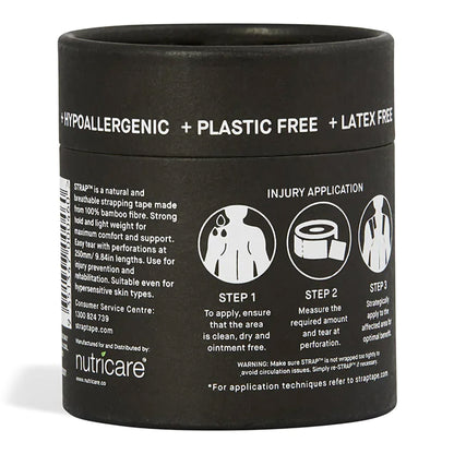 TAPE, SPORTS STRAP BAMBOO BLK 5CMX5CMX5.5YDS (1/TU 3TU/BX)