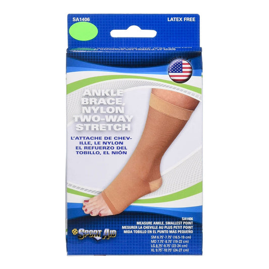 ANKLE BRACE, SPORTAID NYLON LG