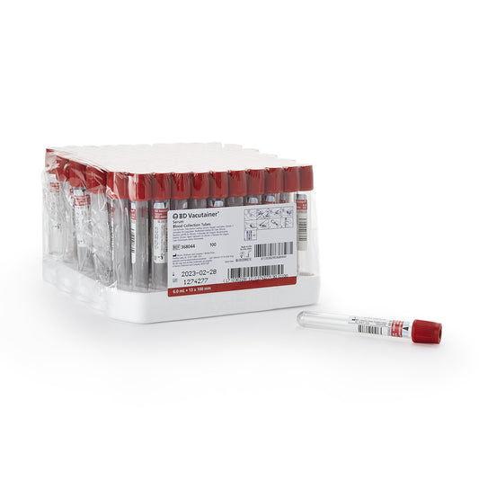 TUBE, BLD COL CLOT RED 6ML PLAS VACUTAINER (100/PK 10PK/CS)