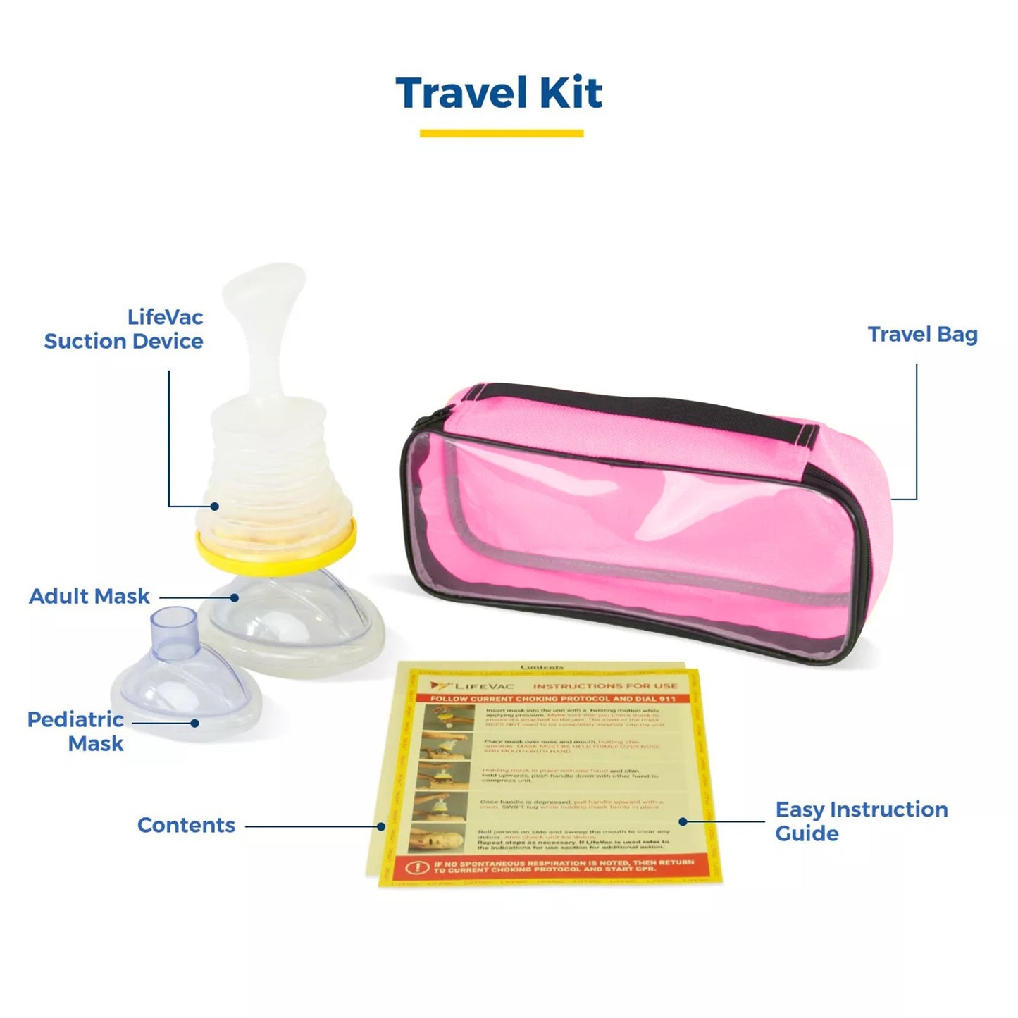 TRAVEL KIT, LIFEVAC PNK (25KT/CS)
