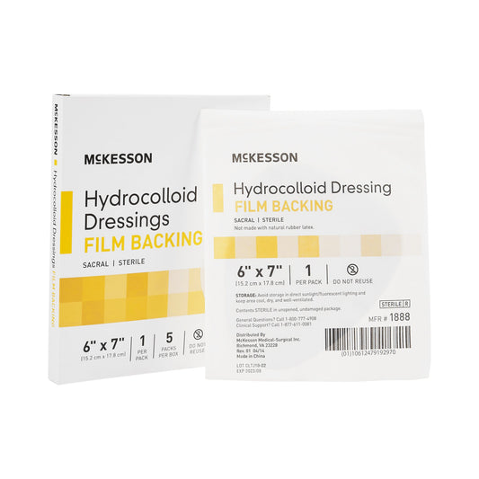 DRESSING, HYDROCOLLOID FILM-BCK STR SACRAL 6X7(5/B