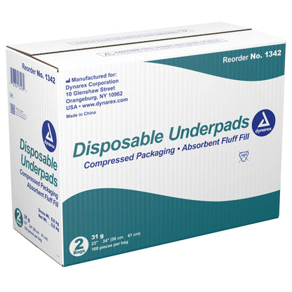 UNDERPAD, INCONT N/SKD DISP 31GM 23X24" (100/PK 2PK/CS