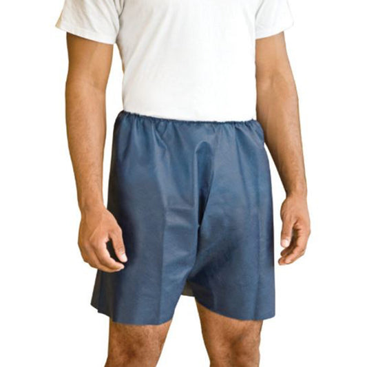 SHORTS, EXAM MEDI N/WOVEN BLU 2XLG-3XLG (50/CS)