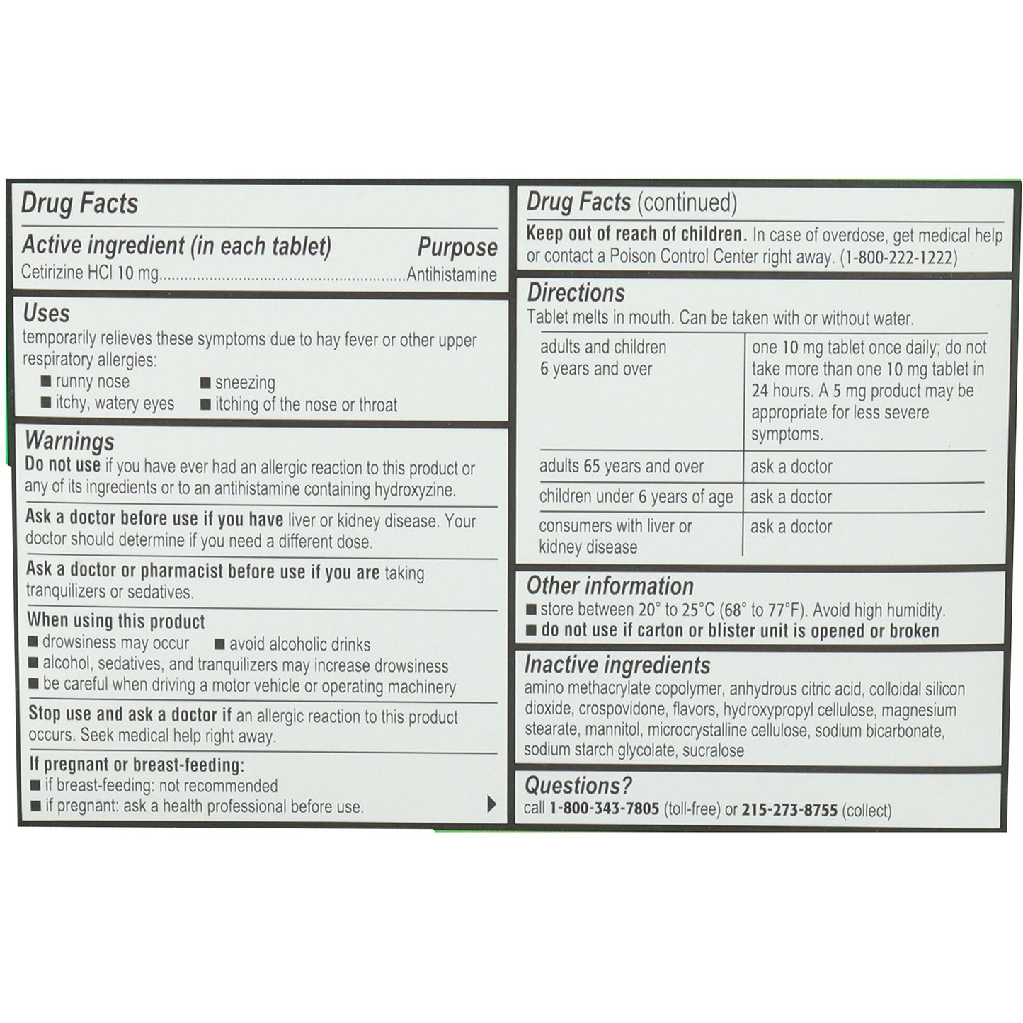 ZYRTEC, TAB CHLD ALLERGY 24HR (12/CT)