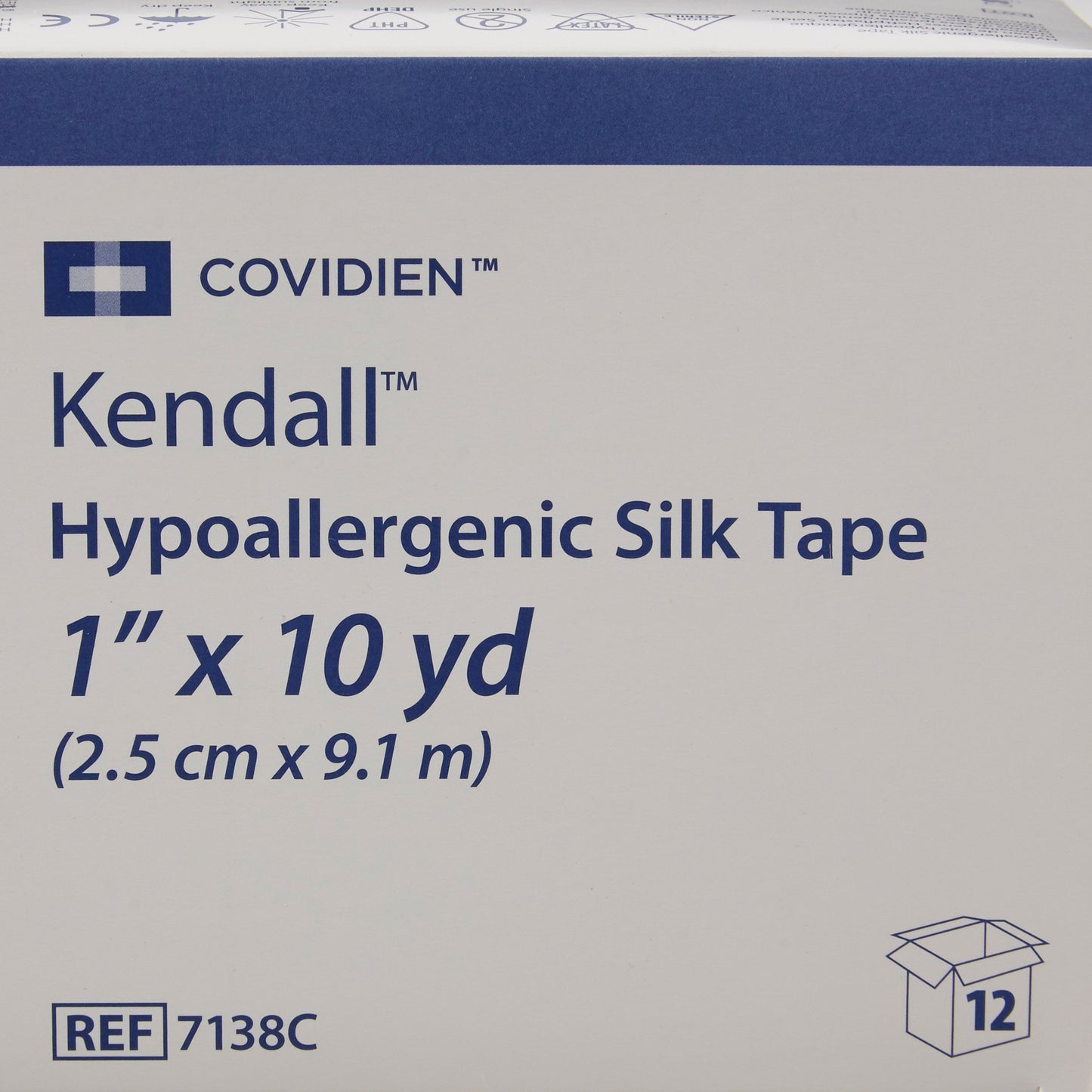 TAPE, ADHSV CURASILK 1"X10YDS (12/BX 10BX/CS) KENDAL