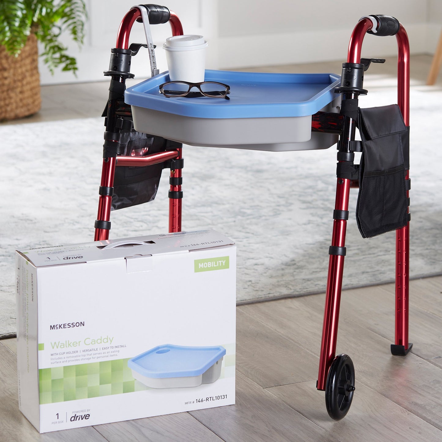 CADDY, F/WALKER PLAS REMOVABLETOP (3EA/CS)